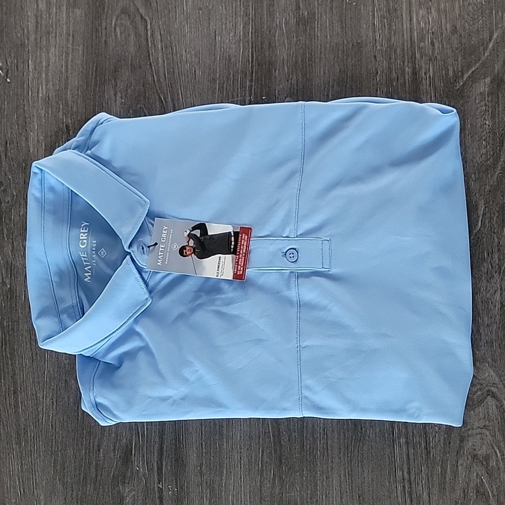 Matte Grey Brand Polo Shirt